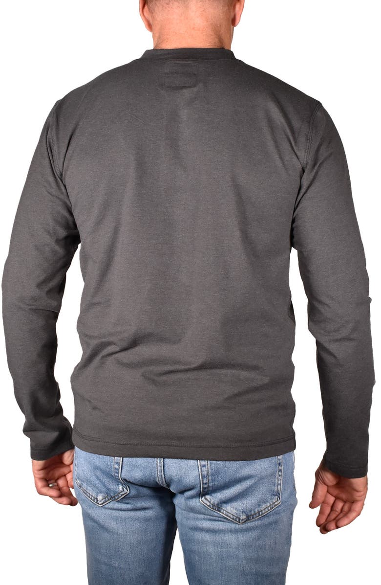 Vintage 1946 Heathered Long Sleeve Henley, Alternate, color, 