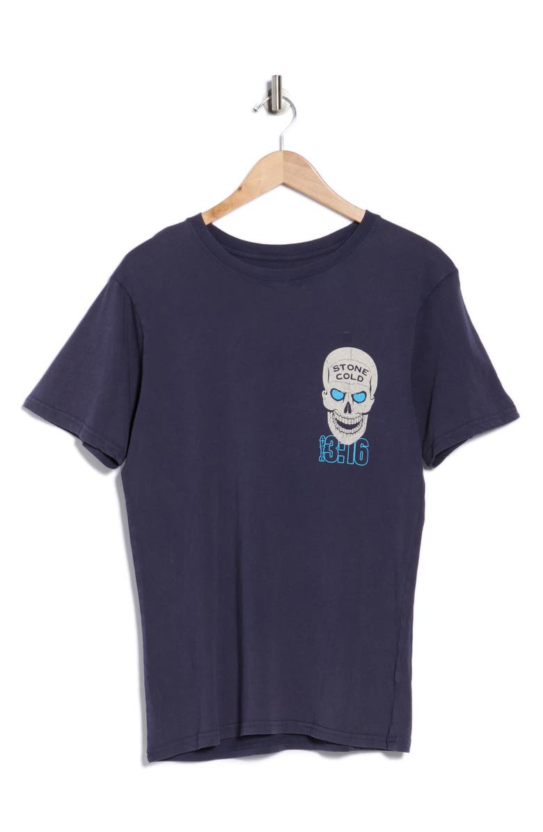 Goodie Two Sleeves Contrast Steve Austin Cotton Graphic T-Shirt, Alternate, color, Navy