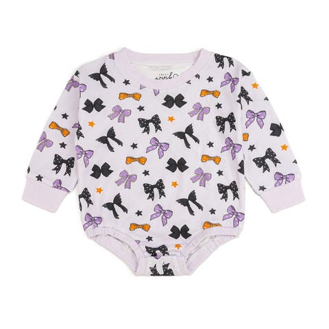 Spooky Bows Halloween Long Sleeve Romper