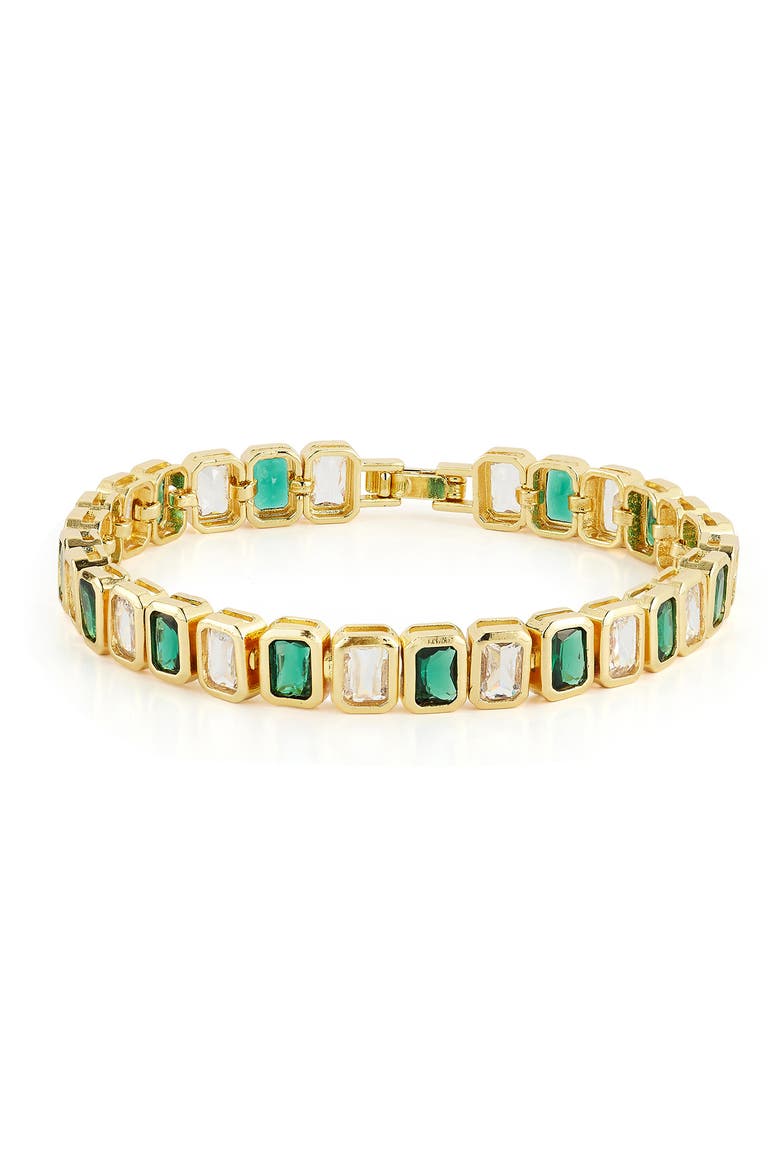 Cubic Zirconia Tennis Bracelet, Main, color, GOLD