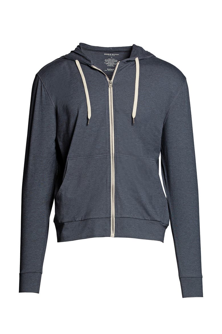 Everyday Full Zip Hoodie, Alternate, color, Heather Navy