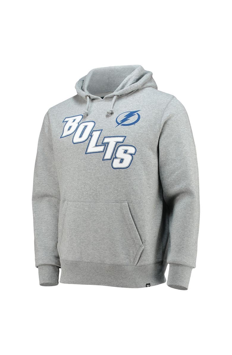 '47 Men's '47 Heathered Gray Tampa Bay Lightning Pregame Headline Pullover Hoodie, Alternate, color, Heather Gray