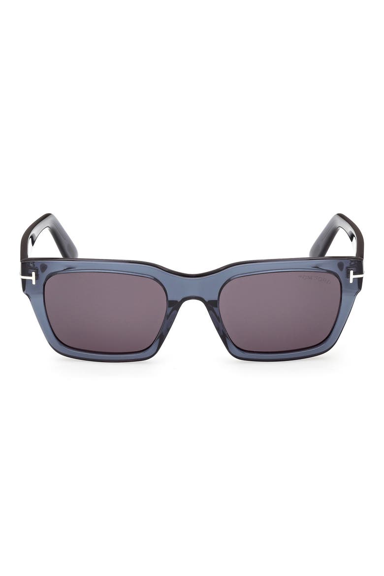 Andy 53mm Square Sunglasses, Main, color, TRANSPARENT NAVY BLUE/ SMOKE