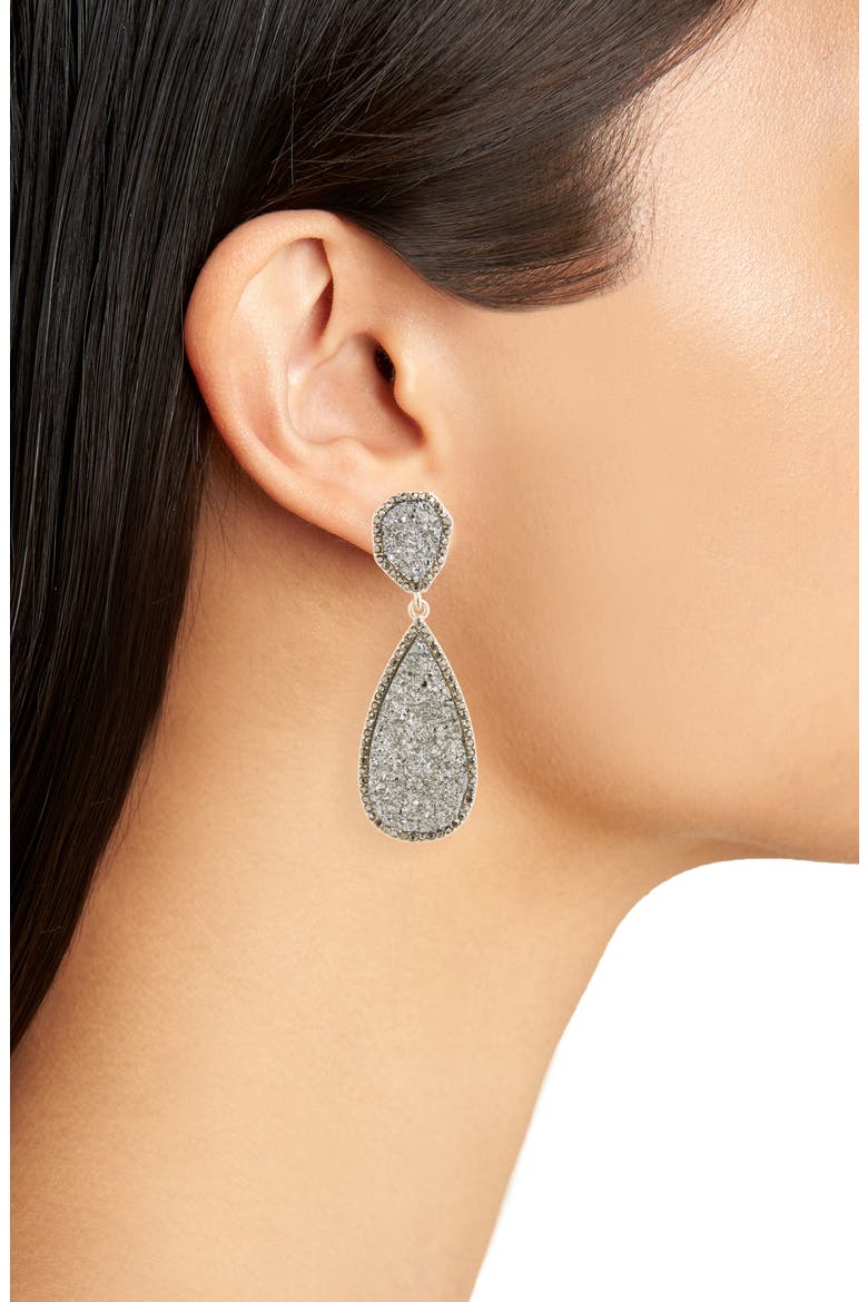 Moonlight Drop Earrings, Alternate, color, MEDIUM GREY