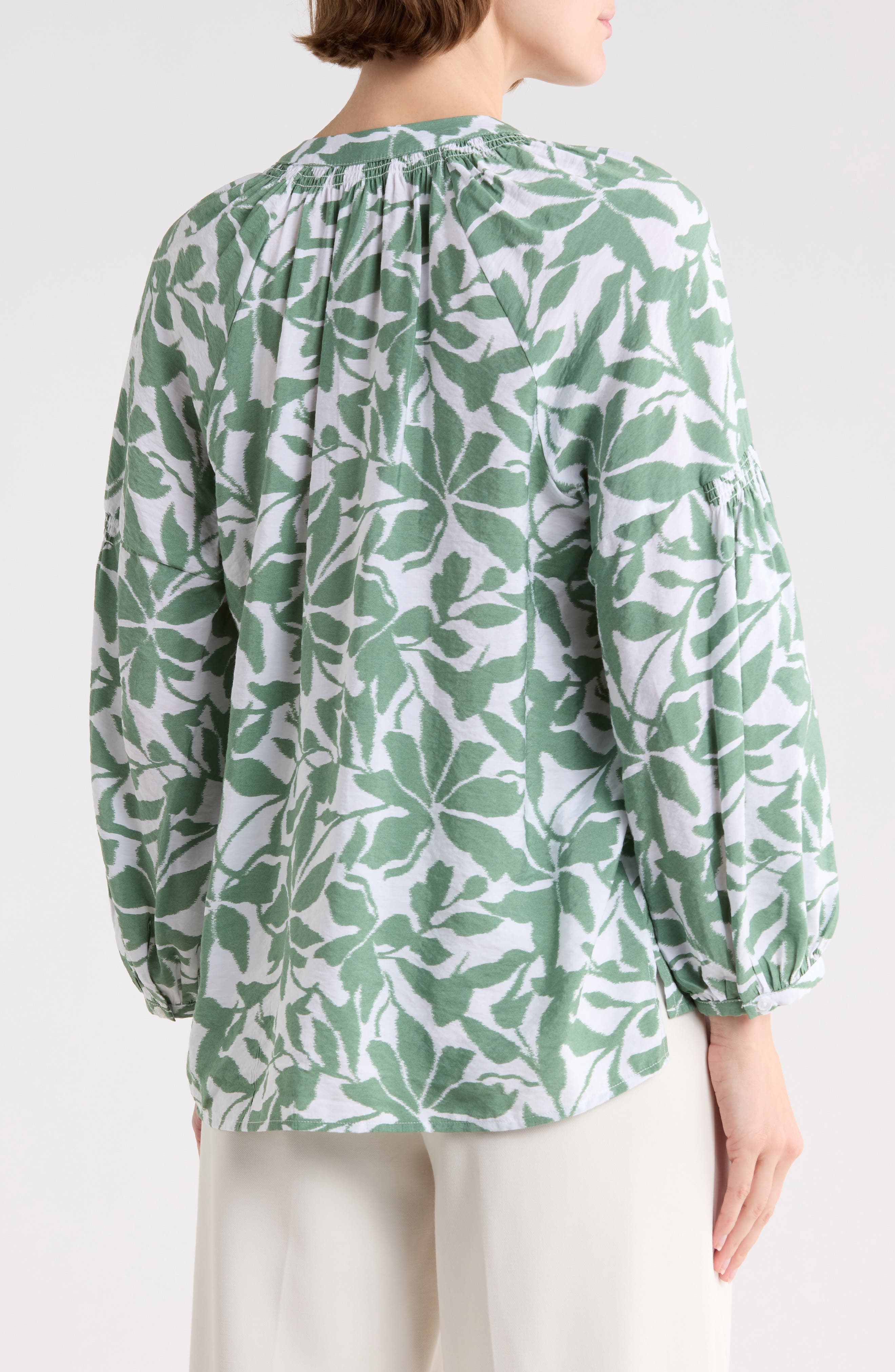 Long Sleeve Printed Popover Top - image 2