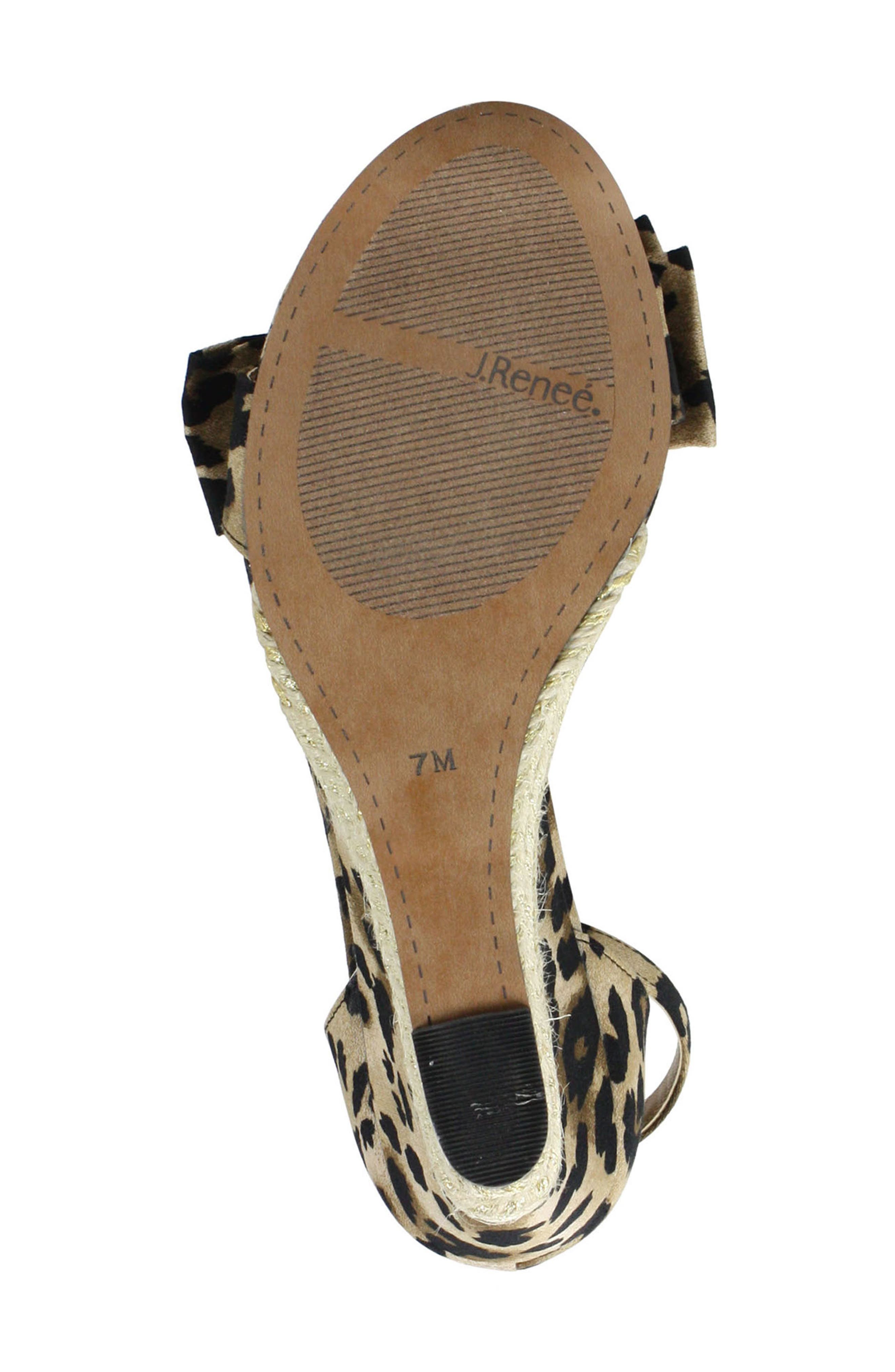 Dariann Espadrille Wedge Sandal, Alternate, color, BROWN/ BLACK ANIMAL PRINT