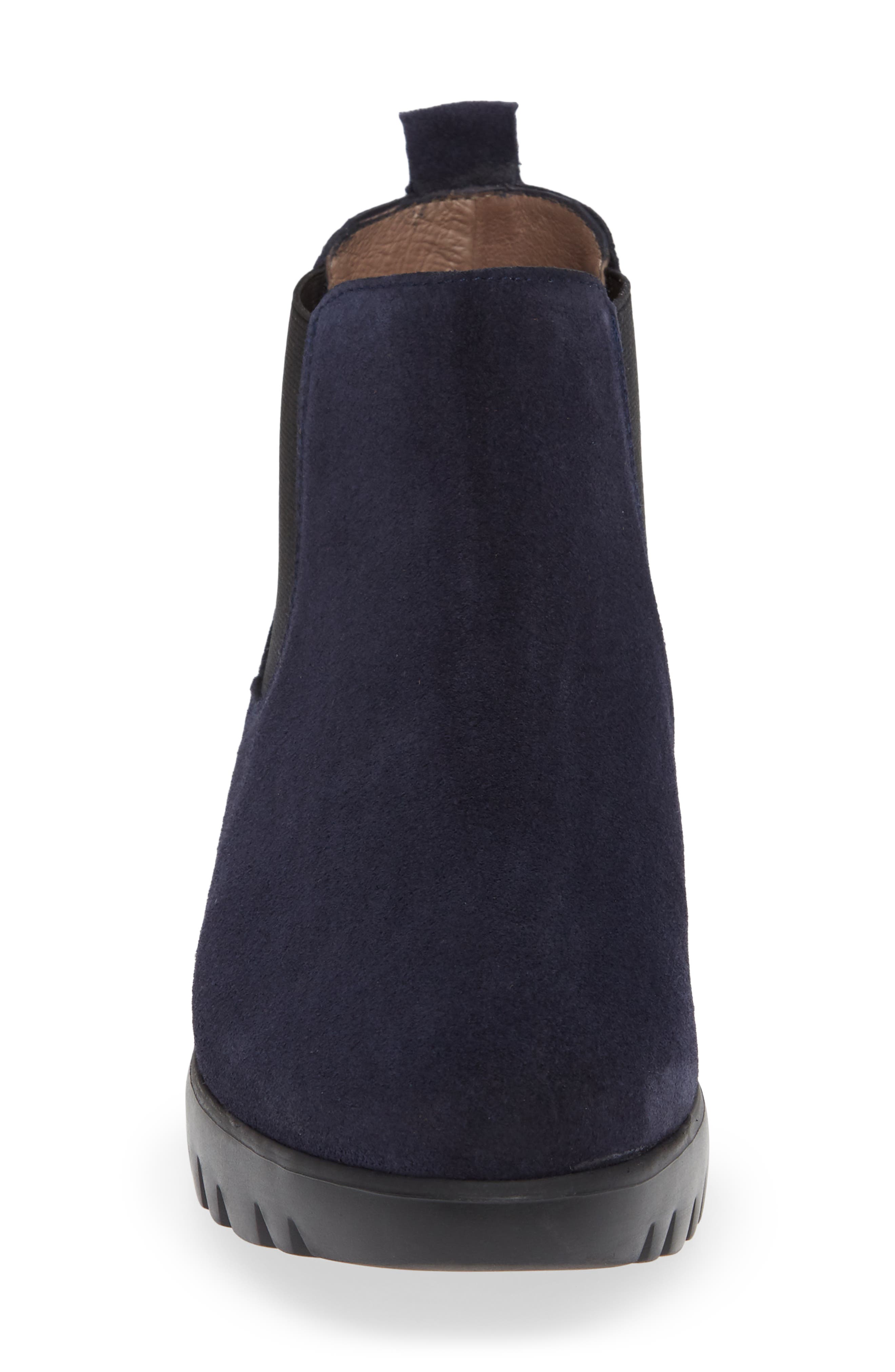 Wonders Slip-On Chelsea Boot, Alternate, color, Navy Suede