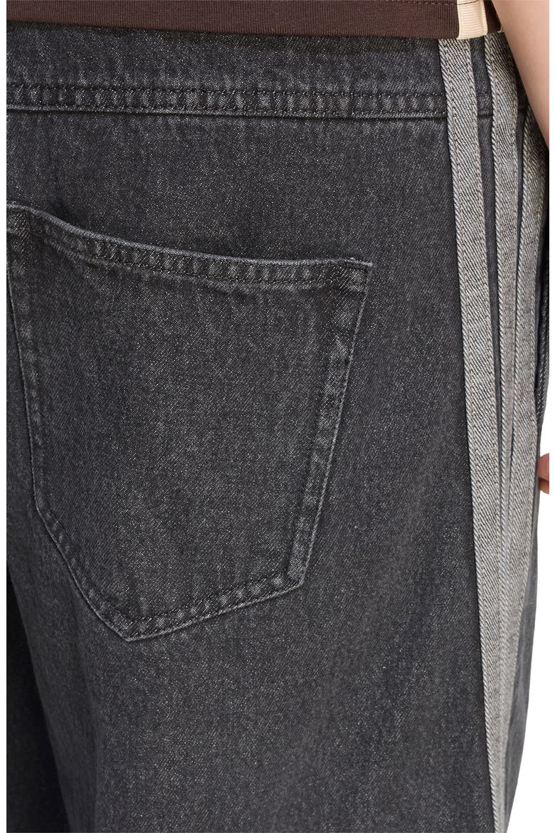 Plein Air Wide Leg Track Pants, Alternate, color, BLACK