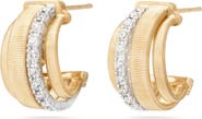 Marco Bicego Masai 18K Gold Coil & Diamond Hoop Earrings