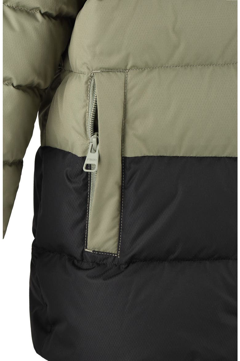 Kids' Amund Down Water Repellent Hooded Jacket, Alternate, color, GREYISH GREEN
