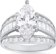 Queen Jewels Sterling Silver Marquise Cubic Zirconia Ring