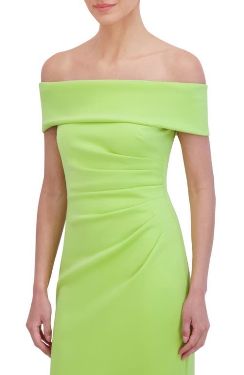 Eliza J Women's High-low Off-the-shoulder Gown In Limelight