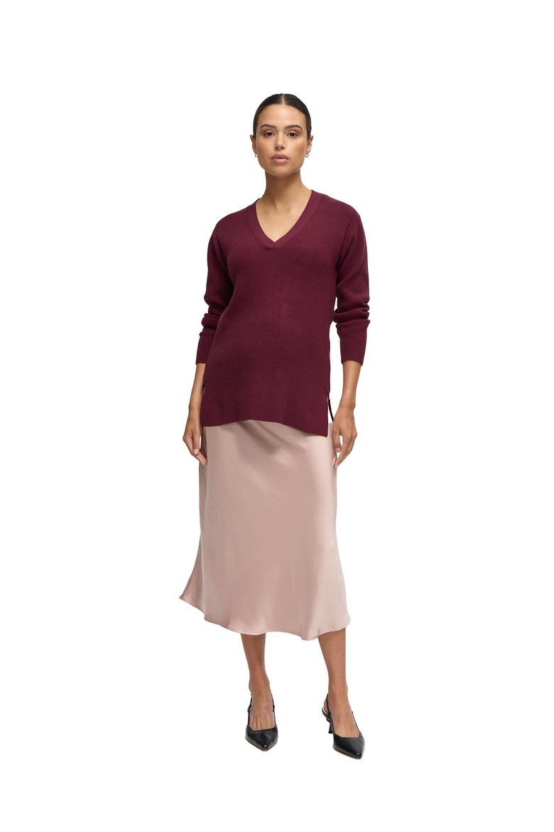 Side Zip Nursing Maternity Sweater, Main, color, Fig