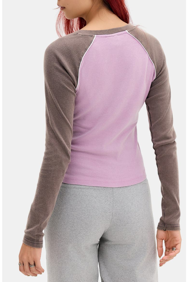 Long Sleeve Cotton V-Neck T-Shirt, Alternate, color, LAVENDER