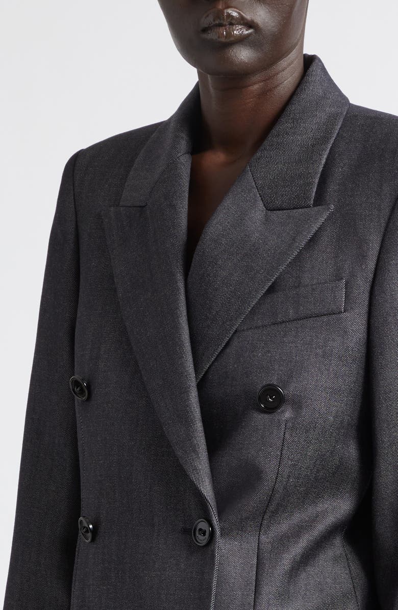 Balenciaga Double Breasted Wool Twill Jacket, Alternate, color, 4100 Navy