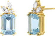 Bony Levy Aquamarine & Diamond Stud Earrings