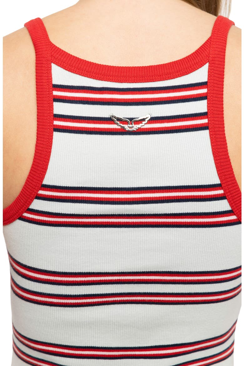 Albao Stretch Cotton Rib Tank, Alternate, color, BLEU OXFORD