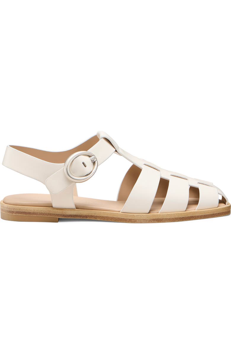 Stuart Weitzman Villa Fisherman Sandal, Alternate, color, Cream