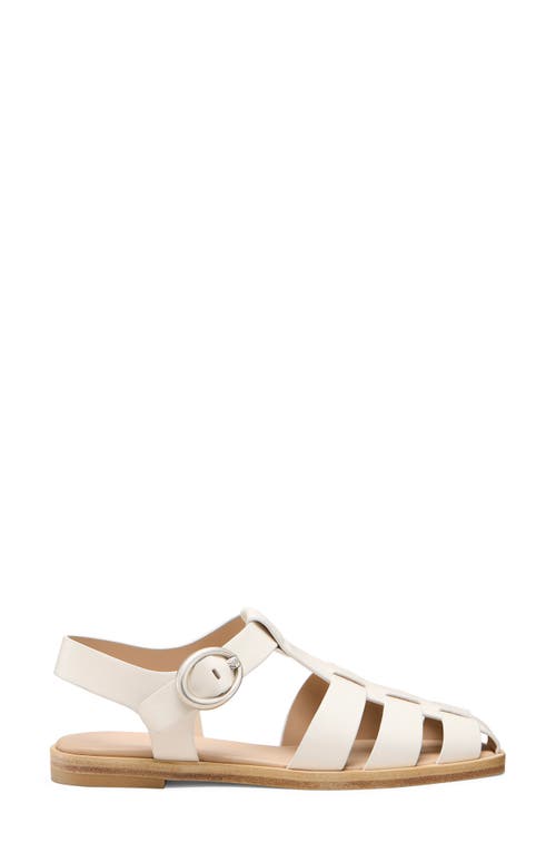 Stuart Weitzman Villa Fisherman Sandal In White