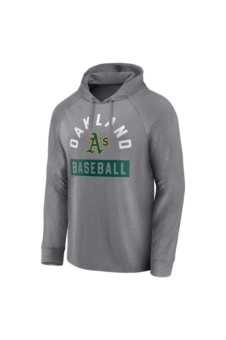 Men's Fanatics Branded Gray Oakland Athletics No Time Off Raglan Pullover Hoodie, Alternate, color, Gray