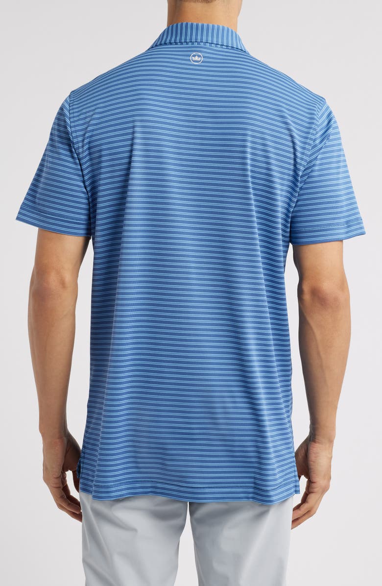 Peter Millar Crown Crafted Mezzo Stripe Performance Polo, Alternate, color, Ocean Blue