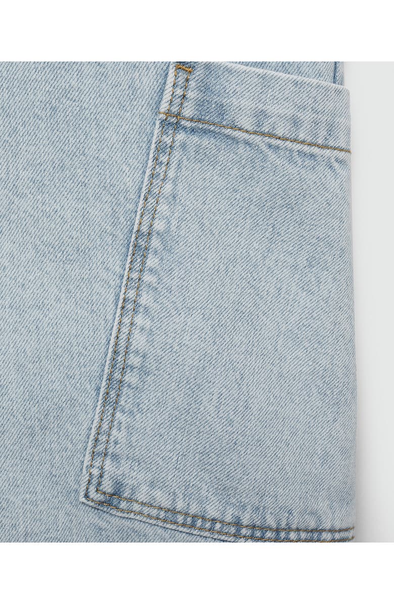 MANGO Denim Shortalls, Alternate, color, Light Blue