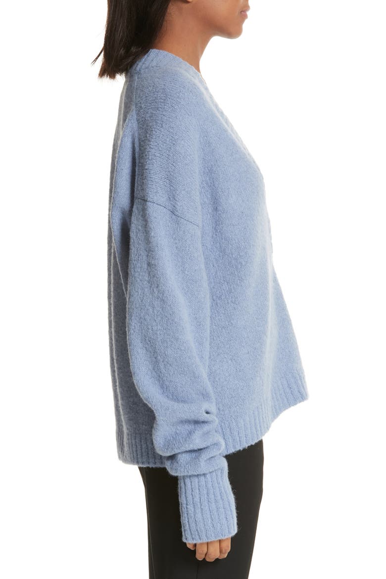 V-Neck Sweater, Alternate, color, BLUE
