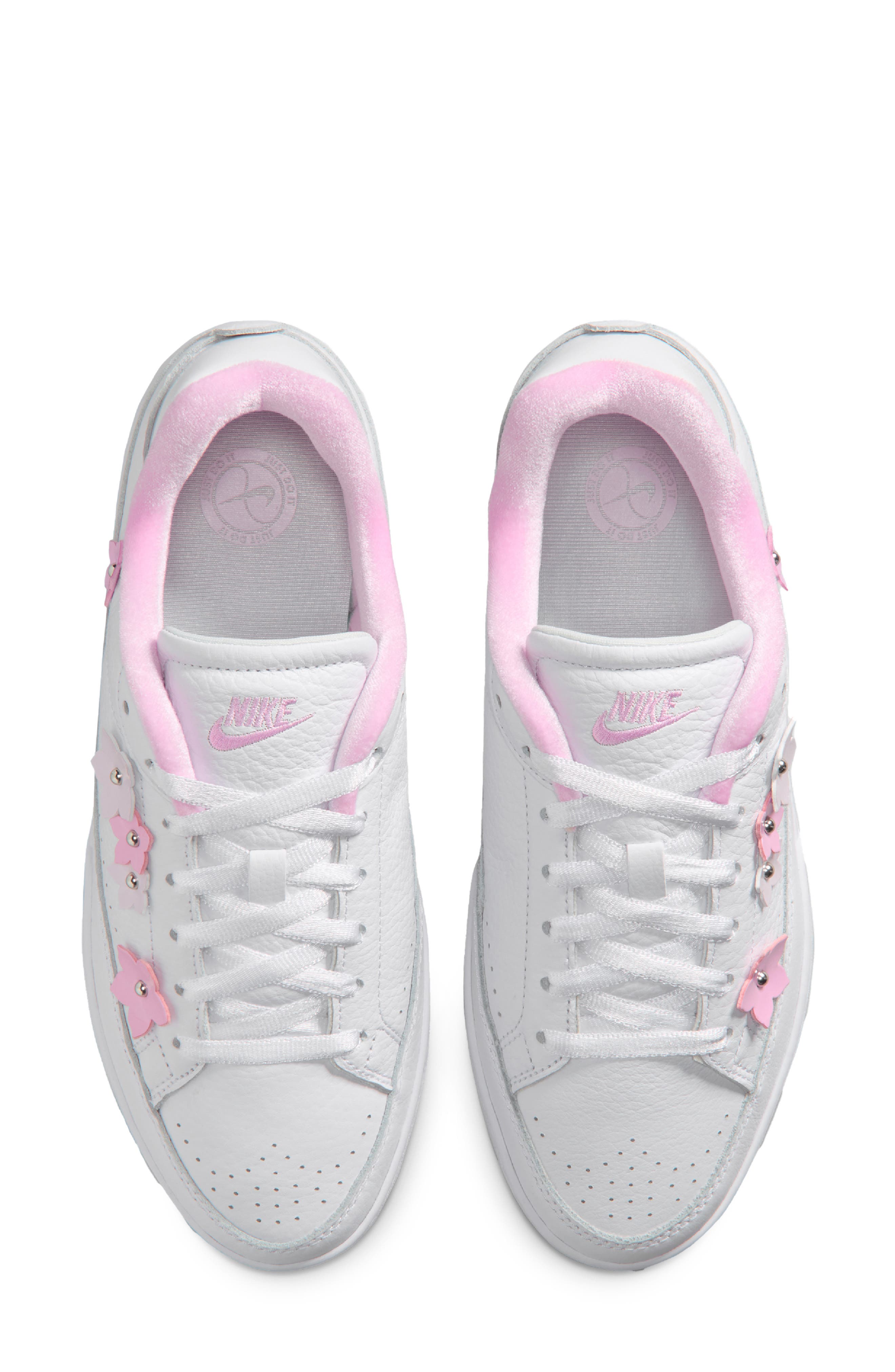 Tennis Centre Sneaker, Alternate, color, WHITE/ LILAC/ SILVER/ PINK