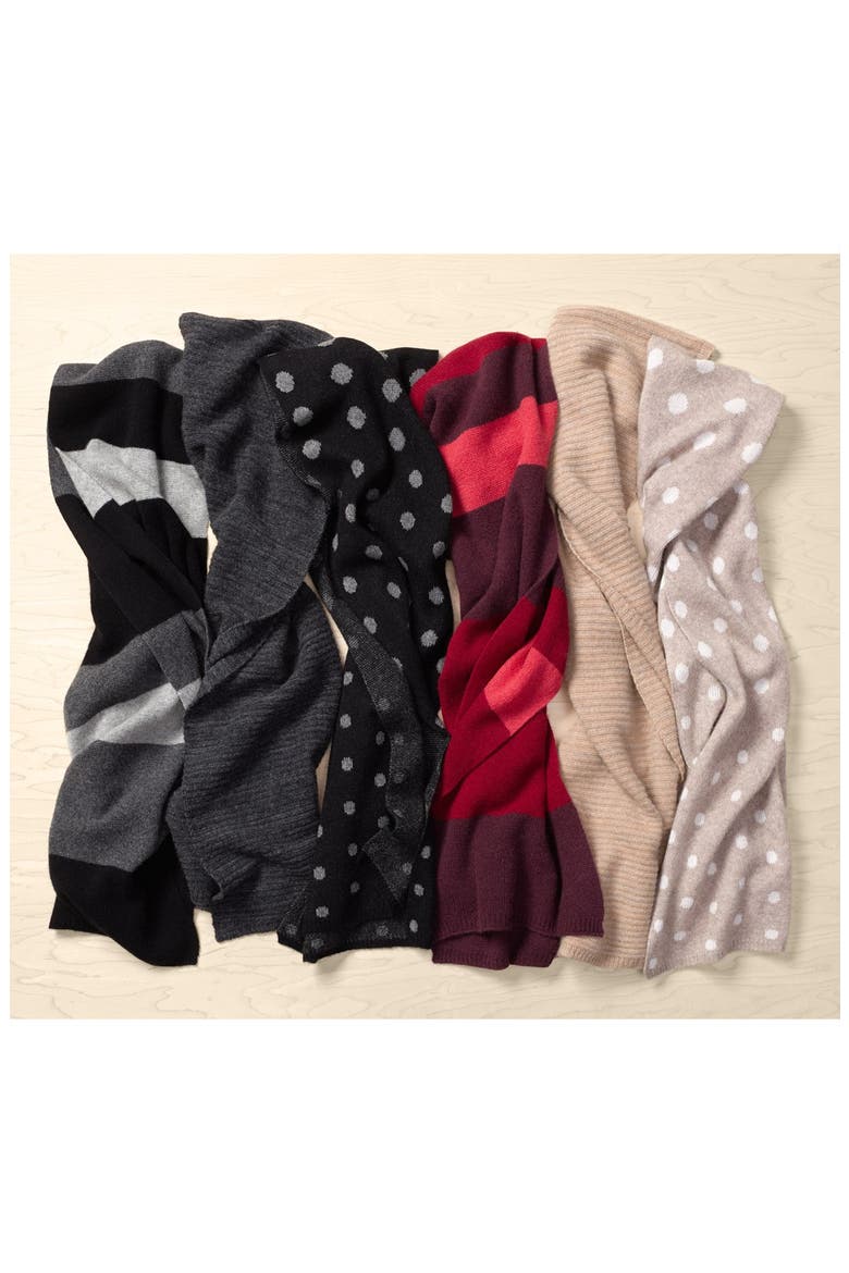 Colorblock Cashmere Muffler, Alternate, color, BLACK COMBO