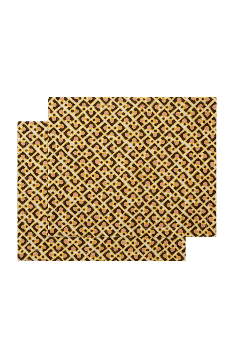 La DoubleJ Placemats Set Of 2 (35X45) Puzzle Rosa Pink, Main, color, Puzzle Rosa Pink