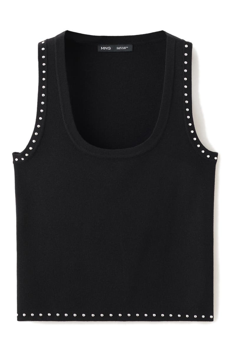 Studded Tank, Alternate, color, BLACK