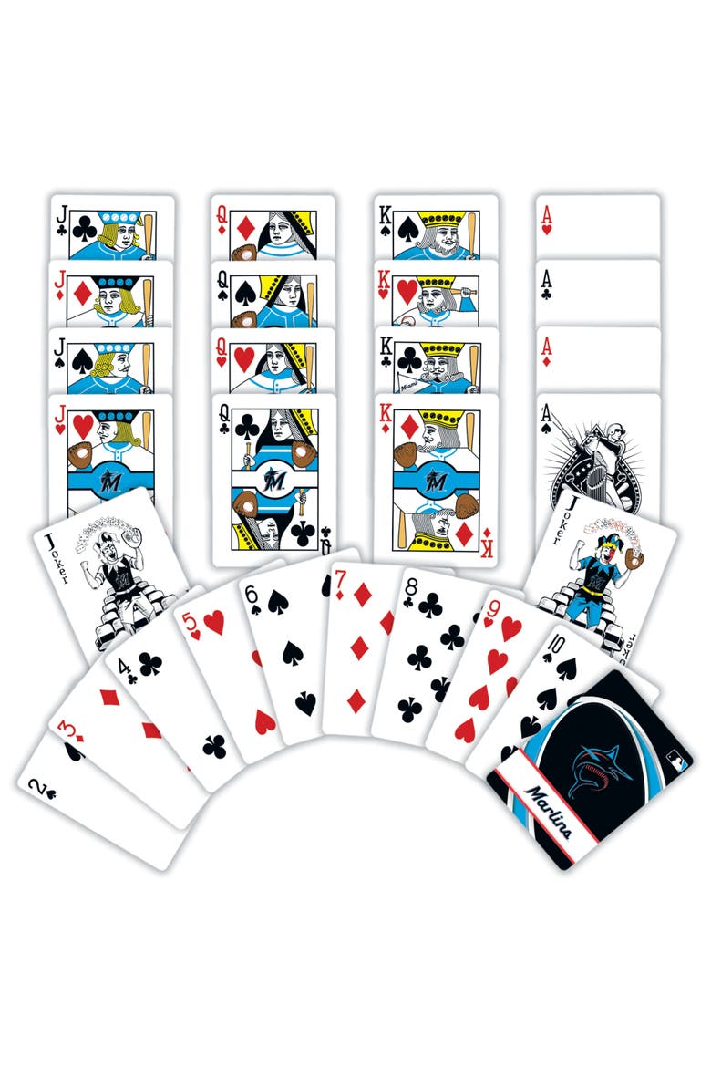 Miami Marlins Playing Cards, Alternate, color, Multicolor