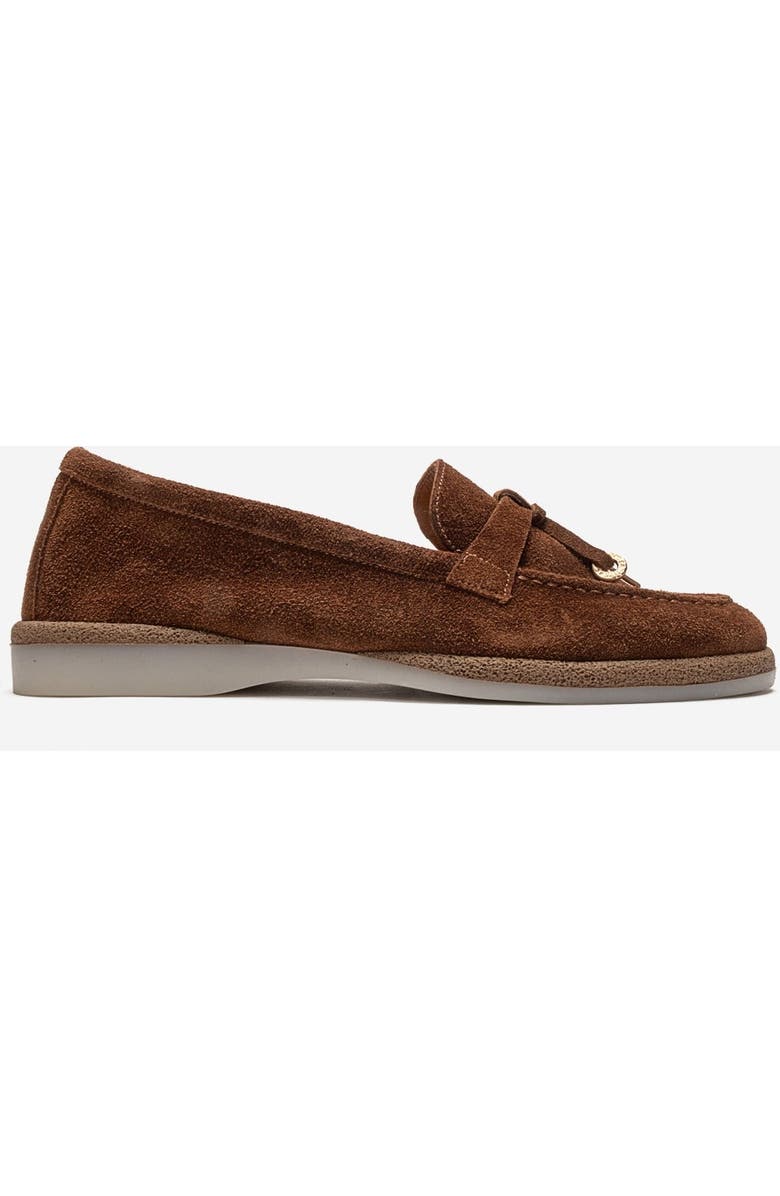 Forever & Always Shoes Ilvena Leather Loafer, Alternate, color, Cognac Suede