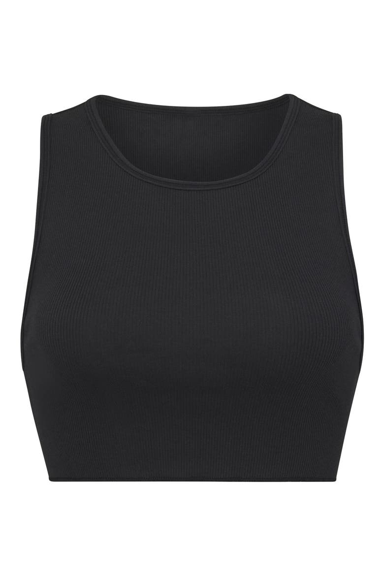 Cotton Rib Crop Tank, Alternate, color, SOOT