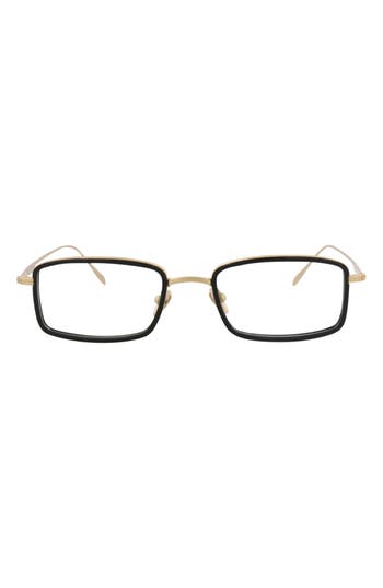 Maui Jim 49mm Rectangle Optical Frames In Gold
