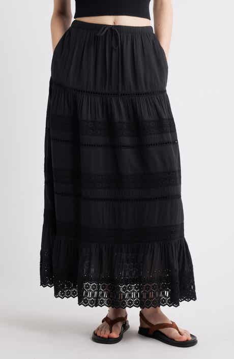 Treasure & Bond Lace Inset Maxi Skirt