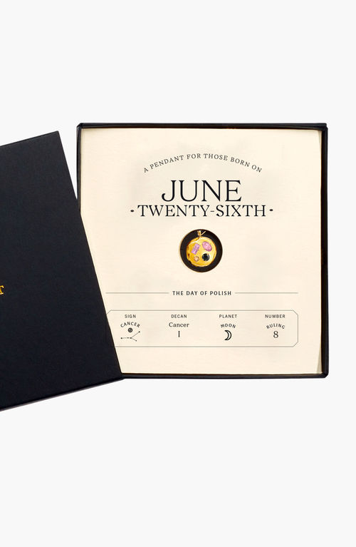 Birthdate Co. The June Birthdate Gold Pendant In June 26th - Gold