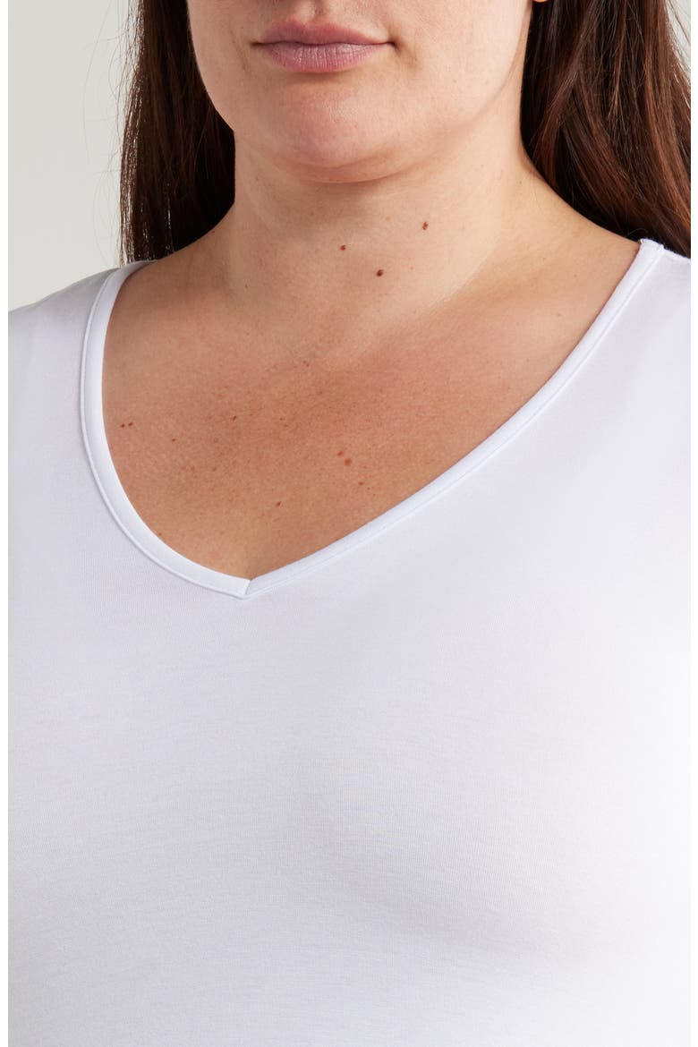 V-Neck Jersey Swing Top, Alternate, color, WHITE