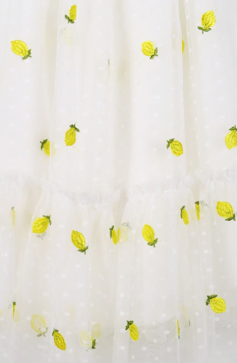 Zunie Kids' Embroidered Lemon Sleeveless Dress, Alternate, color, 