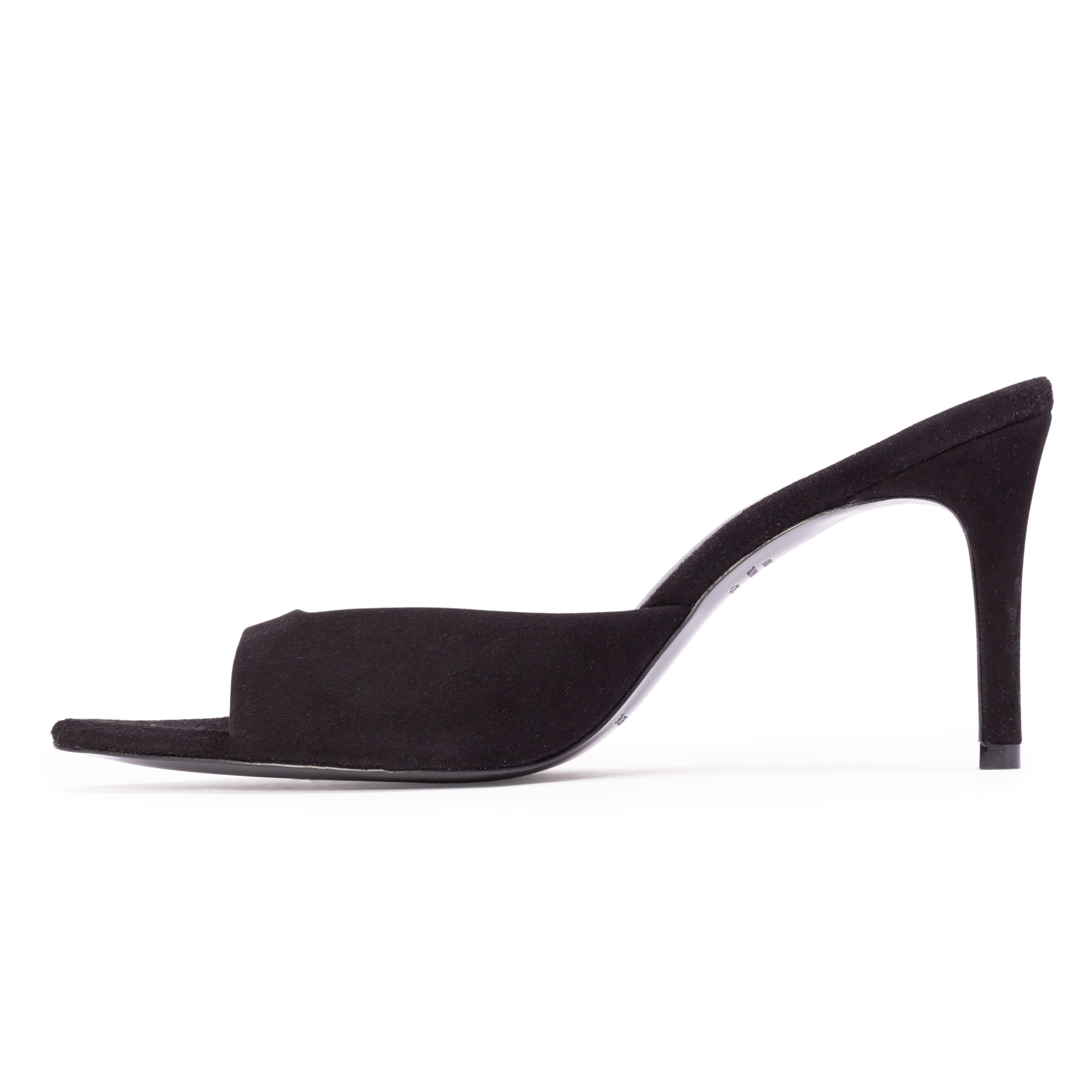 BLACK SUEDE STUDIO Brea 80 Suede Mule, Alternate, color, Black Suede