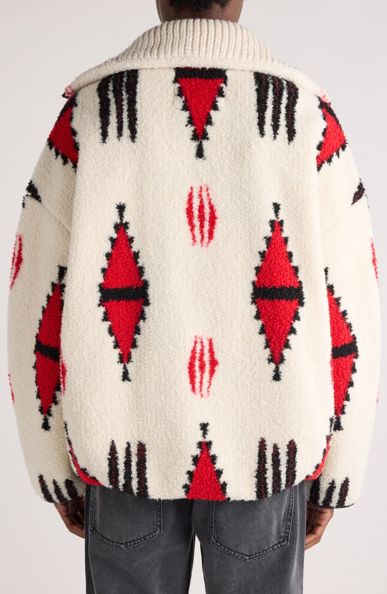 Isabel Marant Marlo Fleece Quarter Zip Pullover, Alternate, color, 