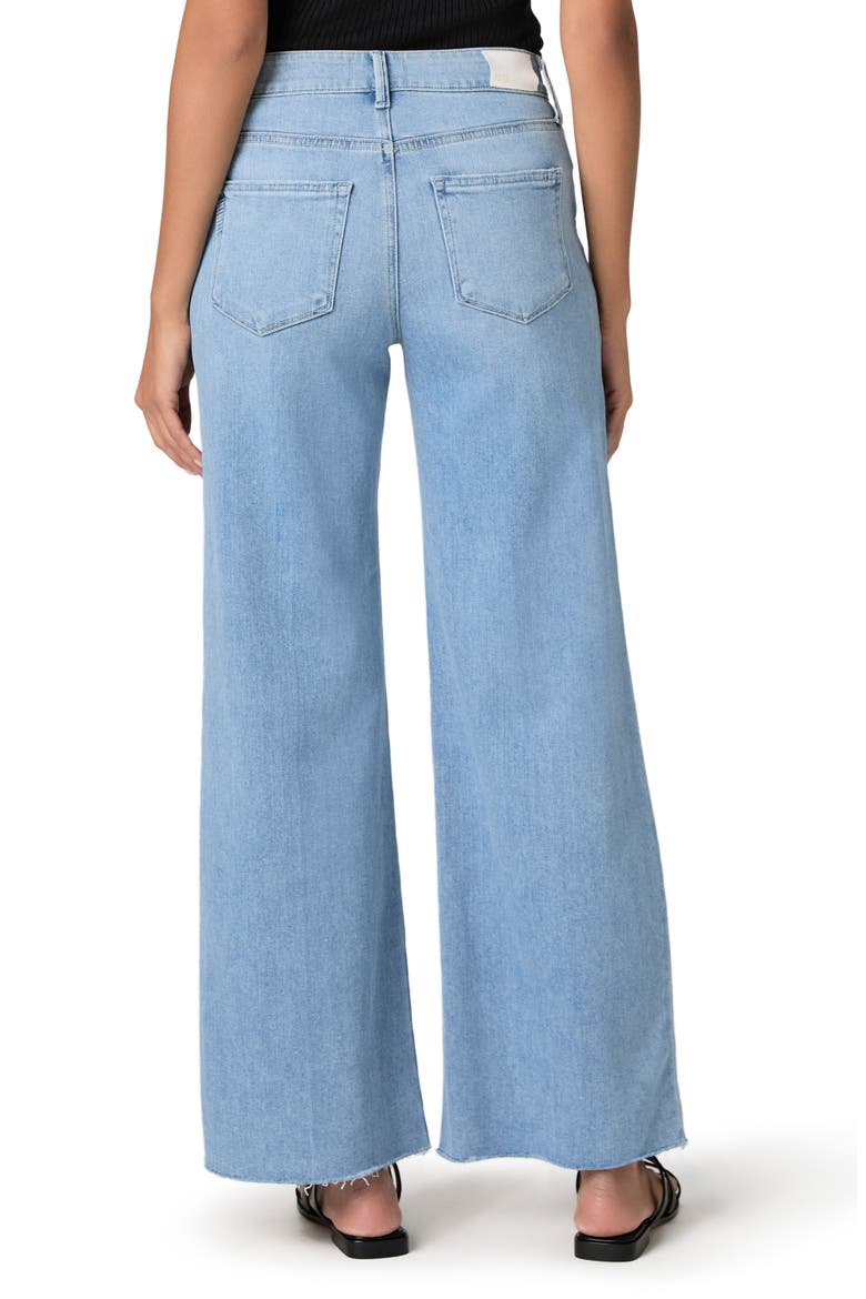 Anessa Raw Hem High Waist Wide Leg Jeans, Alternate, color, SANTORINI SKY