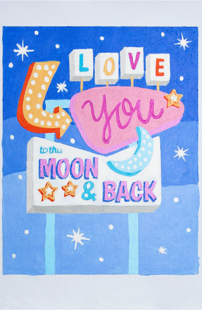 Pink Picasso Kits Love You to the Moon & Back Paint-by-Numbers Kit, Alternate, color, Pink / Orange / Blue