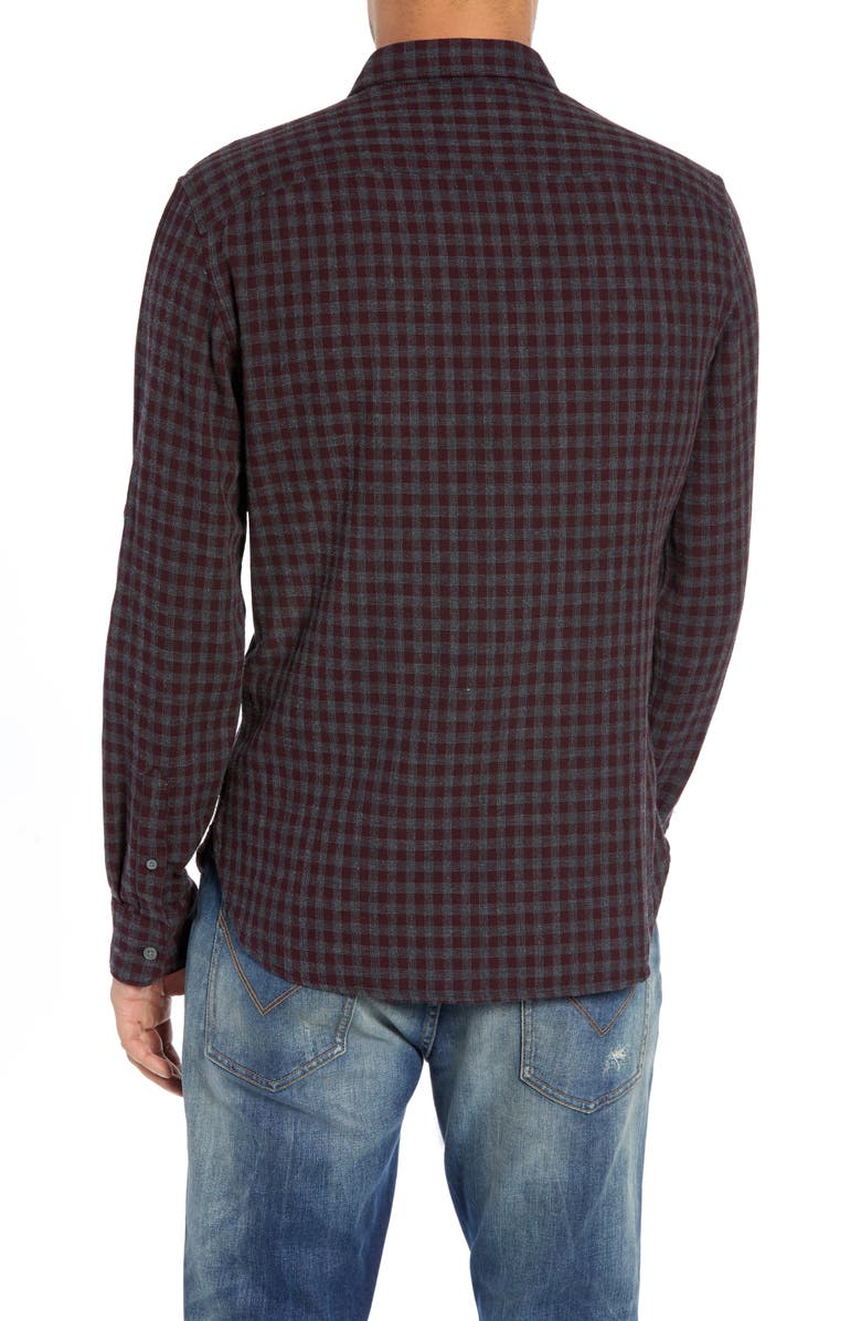 John Varvatos Star USA Check Flannel Shirt, Alternate, color,
