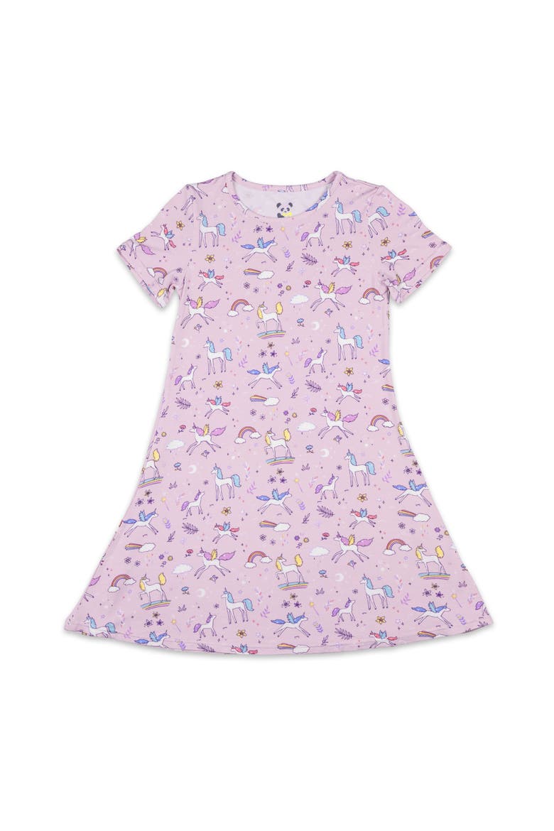 Kids' Enchanted Unicorn Short Sleeve Dress, Main, color, Enchanted Unicorn