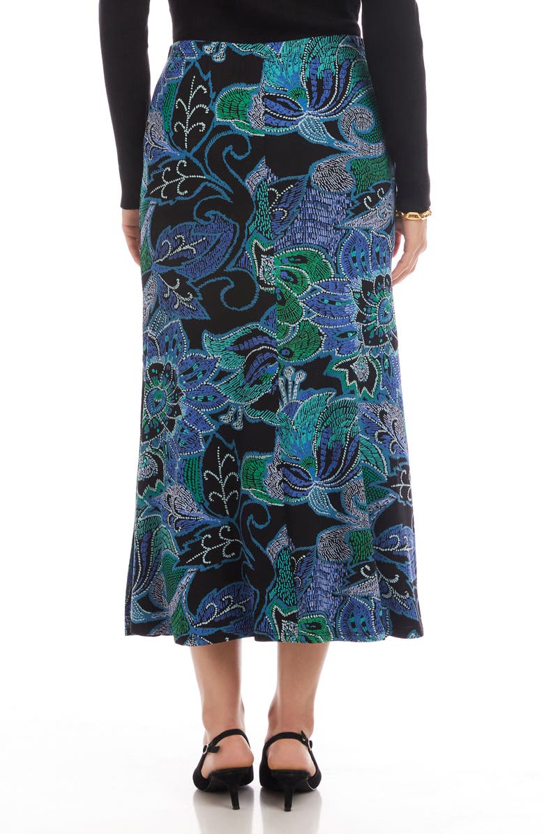 Karen Kane Floral Print Bias Cut Midi Skirt, Alternate, color, Print