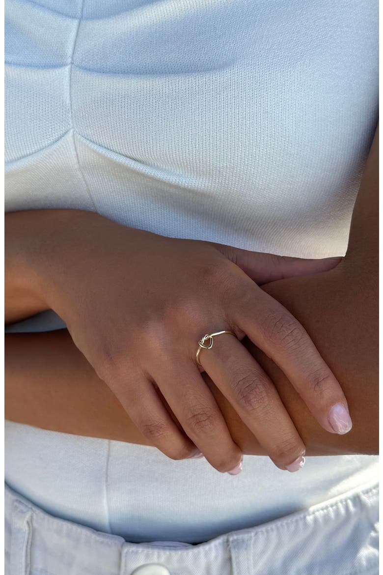 Knotted Heart Ring, Alternate, color, GOLD