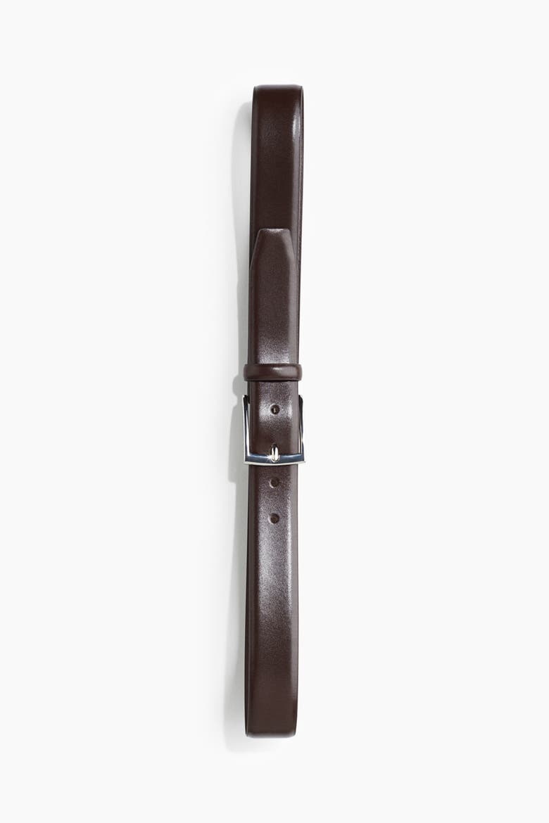 Leather Belt, Main, color, Brown