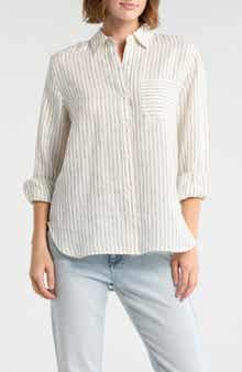 rag & bone Max Stripe Linen Button-Up Shirt
