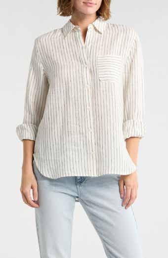 rag & bone Max Stripe Linen Button-Up Shirt